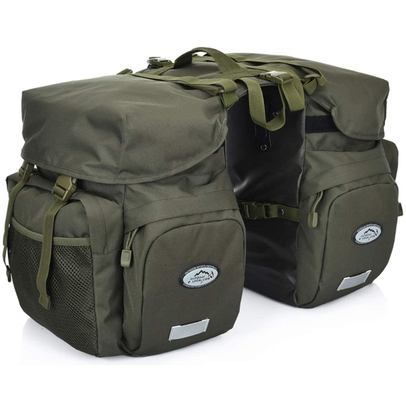 50L Bike Panniers Bicycle Commuting Bag Waterproof Saddle with Rain Cover NWOT